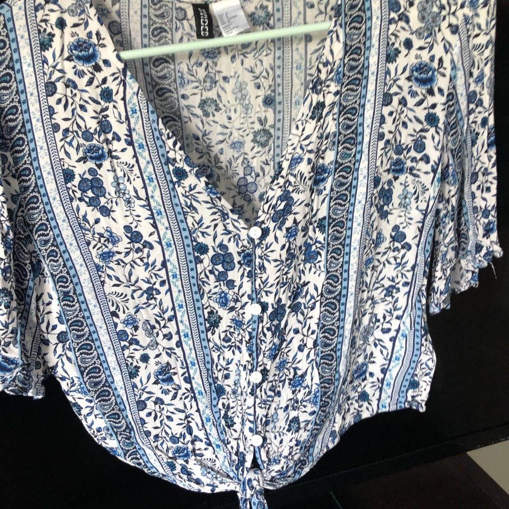 Floral knotted top H&M